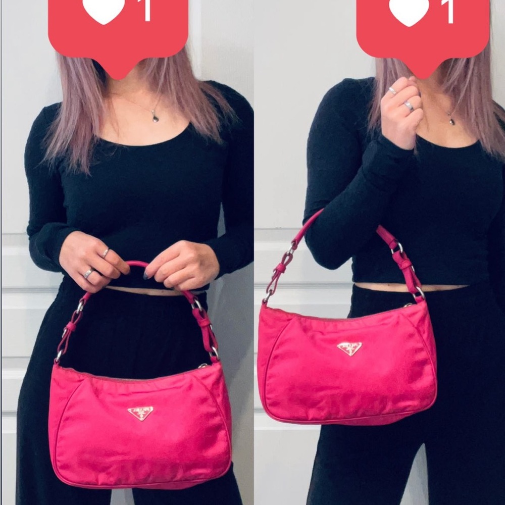 Authentic Prada tessuto nylon shoulder bag